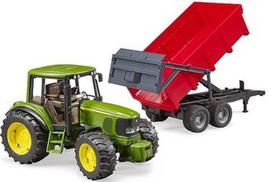 tractor john deere - Žaislinis traktorius Bruder John Deere 6920 Tractor & Trailer BR02057, raudona/žalia - 1 nuotrauka