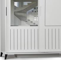 drabuzine - Kalune Design Drabužinė Pasific Home Fuga - 150 Parlak Beyaz Dolap - 3 nuotrauka