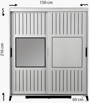 drabuzine - Kalune Design Drabužinė Pasific Home Fuga - 150 Parlak Beyaz Dolap - 7 nuotrauka