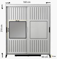 spintos drabuzines - Kalune Design Drabužinė Pasific Home Fuga - 160 Ceviz Dolap - 8 nuotrauka