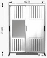 spinta 120 cm - Kalune Design Drabužinė Pasific Home Fuga - 120 Meşe Dolap - 6 nuotrauka