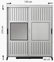 150 cm spinta - Kalune Design Drabužinė Pasific Home Fuga - 150 Ceviz Dolap - 7 nuotrauka