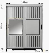 drabuzine - Kalune Design Drabužinė Pasific Home Fuga - 140 Parlak Beyaz Dolap - 7 nuotrauka