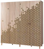 Spinta Kalune Design Wardrobe 863 (II), 180 cm, ąžuolo spalvos/geltona