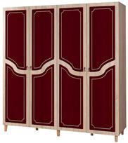 Spinta Kalune Design Wardrobe 863 (II), 180 cm, ąžuolo spalvos/raudona