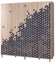 Spinta Kalune Design Wardrobe 863 (II), 180 cm, ąžuolo spalvos/mėlyna