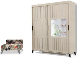 spintos drabuzines - Kalune Design Drabužinė Pasific Home Fuga - 190 Meşe Dolap - 2 nuotrauka