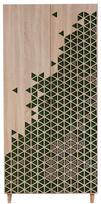 Spinta Kalune Design Wardrobe 869 (IV), 90 cm, ąžuolo spalvos/žalia