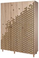 Spinta Kalune Design Wardrobe 863 (VI), 135 cm, ąžuolo spalvos/geltona