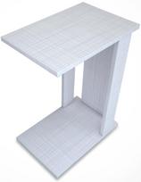 Šoninis staliukas Kalune Design Pasific C Sehpa, baltas/pilkas