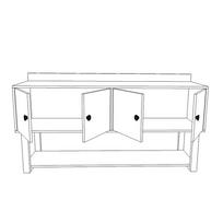 tv staliukas 180 kalune - Kalune Design Konsolė MN04 - BA - 7 nuotrauka