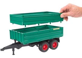 priekabos senukai - Priekaba Bruder Tipping Trailer 02010, žalia - 3 nuotrauka