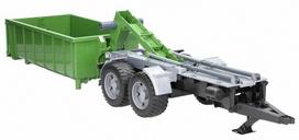 modeliukai traktoriai - Priekaba Bruder Roll Off Container Trailer 02035, žalia - 5 nuotrauka