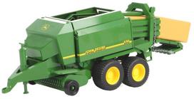 priekabos senukai - Priekaba Bruder John Deere Straw Press 02017, žalia - 2 nuotrauka