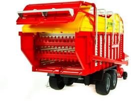 priekabos senukai - Priekaba Bruder Jumbo 6600 Profiline Forage Trailer 2214, raudona - 4 nuotrauka