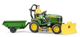 modeliukai traktoriai - Rinkinys Bruder John Deere Mowing The Lawn 62104, geltona/žalia - 4 nuotrauka