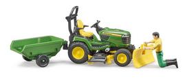 modeliukai traktoriai - Rinkinys Bruder John Deere Mowing The Lawn 62104, geltona/žalia - 5 nuotrauka
