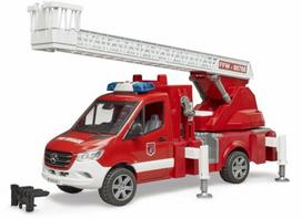 priesgaisrines kopecios - Gaisrinė mašina Bruder Fire Truck Mercedes Benz Sprinter 02673, raudona - 1 nuotrauka