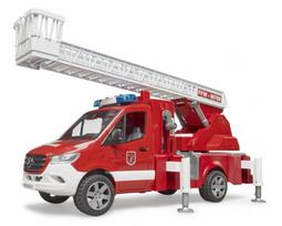 priesgaisrines kopecios - Gaisrinė mašina Bruder Fire Truck Mercedes Benz Sprinter 02673, raudona - 3 nuotrauka