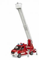 priesgaisrines kopecios - Gaisrinė mašina Bruder Fire Truck Mercedes Benz Sprinter 02673, raudona - 7 nuotrauka
