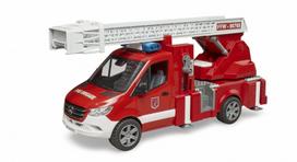 priesgaisrines kopecios - Gaisrinė mašina Bruder Fire Truck Mercedes Benz Sprinter 02673, raudona - 9 nuotrauka