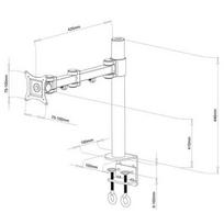 televizoriaus universalus laikiklis - Universalus monitoriaus laikiklis LCD TV juodas 13-27'' 10KG L-01 - 2 nuotrauka