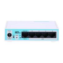 mikrotik hex - MikroTik hEX lite Ethernet LAN (RJ-45) ports 5, 10,100 Mbit/s - 4 nuotrauka
