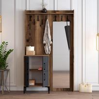 graikiniai riesutai - Kalune Design Salės stovas Berlin BC - Walnut, Anthracite - 4 nuotrauka