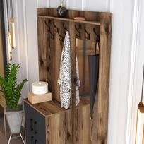 graikiniai riesutai - Kalune Design Salės stovas Berlin BC - Walnut, Anthracite - 5 nuotrauka
