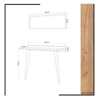 zurnalinis staliukas azuol - Šoninio staliuko ir veidrodžio komplektas Kalune Design Banevento, rudas - 5 nuotrauka