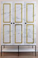Kalune Design Drabužinė Martin 3 - Baltas, Juodas, Gold