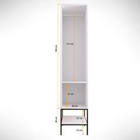drabuzine - Kalune Design Drabužinė Martin 1 - Baltas, Juodas, Gold - 8 nuotrauka