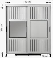 spintos drabuzines - Kalune Design Drabužinė Pasific Home Fuga - 180 Ceviz Dolap - 6 nuotrauka