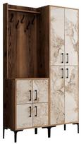 Kalune Design Salės stovas Berlin BA - Walnut, Baltas Marble