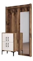Kalune Design Salės stovas Berlin BC - Walnut, Baltas