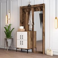 graikiniai riesutai - Kalune Design Salės stovas Berlin BC - Walnut, Baltas - 3 nuotrauka