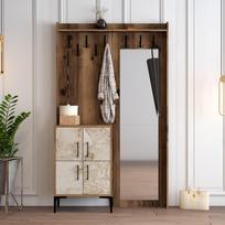 graikiniai riesutai - Kalune Design Salės stovas Berlin BC - Walnut, Baltas Marble - 2 nuotrauka