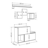 prieskambario baldai - Kalune Design Salės stovas Holdon - Baltas - 4 nuotrauka