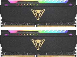 PATRIOT Viper Steel RGB DDR4 16GB 2x8GB 3200MHz w/ Black heatshield Dual Kit