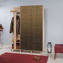 azuolas sonoma lentyna - Kalune Design Salės stovas GARMANTO 135-220 - 4 nuotrauka