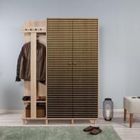 azuolas sonoma lentyna - Kalune Design Salės stovas GARMANTO 135-220 - 5 nuotrauka