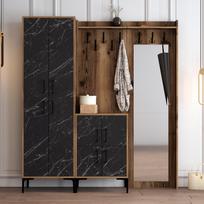 abc design - Kalune Design Salės stovas Berlin ABC - Walnut, Juodas Marble - 2 nuotrauka