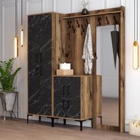 abc design - Kalune Design Salės stovas Berlin ABC - Walnut, Juodas Marble - 3 nuotrauka