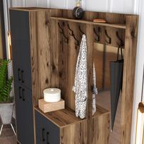 abc design - Kalune Design Salės stovas Berlin ABC - Walnut, Anthracite - 5 nuotrauka
