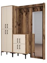 Kalune Design Salės stovas Berlin ABC - Walnut, Kreminis