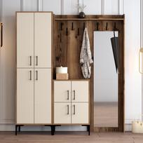 abc design - Kalune Design Salės stovas Berlin ABC - Walnut, Kreminis - 2 nuotrauka