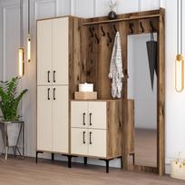 abc design - Kalune Design Salės stovas Berlin ABC - Walnut, Kreminis - 3 nuotrauka