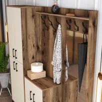 abc design - Kalune Design Salės stovas Berlin ABC - Walnut, Kreminis - 5 nuotrauka
