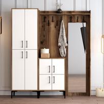 abc design - Kalune Design Salės stovas Berlin ABC - Walnut, Baltas - 2 nuotrauka