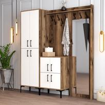 abc design - Kalune Design Salės stovas Berlin ABC - Walnut, Baltas - 3 nuotrauka